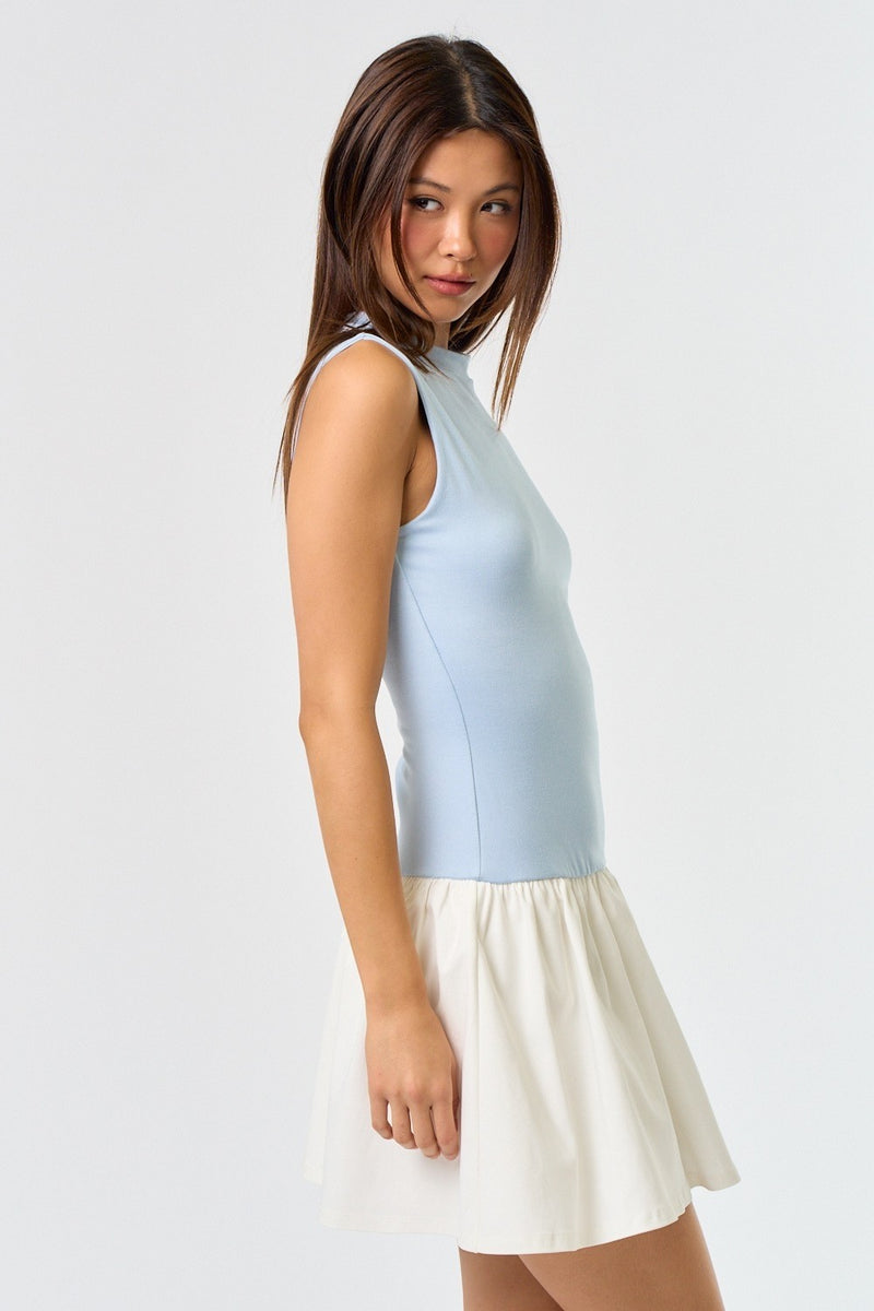 It Takes Two Blue and White Mini Dress