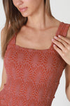 Seamless Textured  Square Neck Tank Top MORE COLORS
