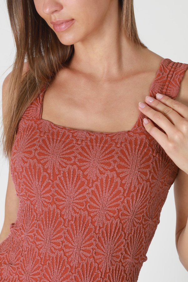 Seamless Textured  Square Neck Tank Top MORE COLORS