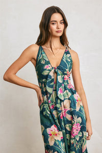 St. Barths Tropical Print Maxi Dress