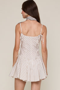 Coco Stripe Fit and Flare Mini Dress