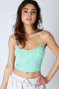 Double Lace Trim Seamless Tank MORE COLORS