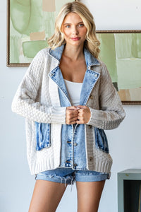 In the Mix Denim and Sweater jacket