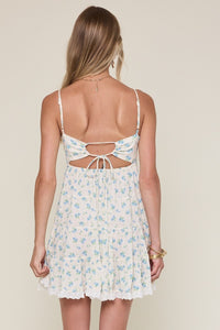 Letti Ditsy Floral Print Corset Mini Dress