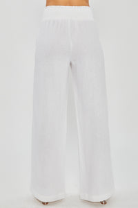 Pierside Linen Smocked Waist Beach Pant MORE COLORS