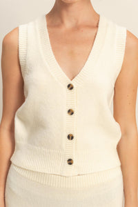 Sweater Vest and Midi Skirt Set