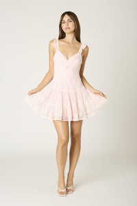So Pretty Lace Dress in Baby Pink