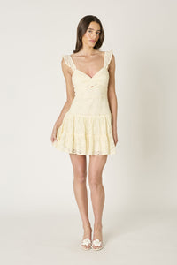 So Pretty Lace Dress in Butter