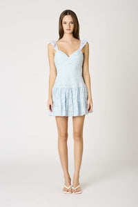 So Pretty Lace Dress in Sky Blue