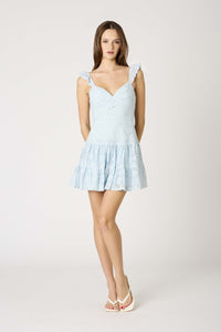 So Pretty Lace Dress in Sky Blue