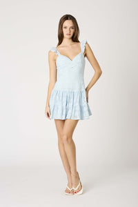 So Pretty Lace Dress in Sky Blue