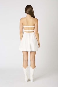 Belle Strapless Mini Dress in White