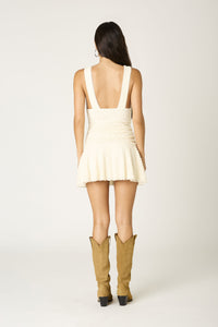 Ibiza Textured Mini Dress in Ivory