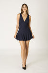 Ibiza Textured Mini Dress in Navy