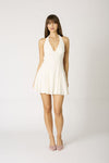 Ivory Lace Halter Dress