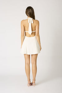 Ivory Lace Halter Dress