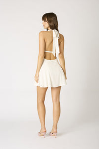 Ivory Lace Halter Dress