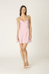 Night Life Twist Front Mini Dress in Rose
