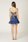Blue for you Contrast Pipping Mini Dress