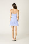 Strapless Lace Mini Dress in Periwinkle