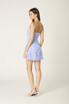 Strapless Lace Mini Dress in Periwinkle