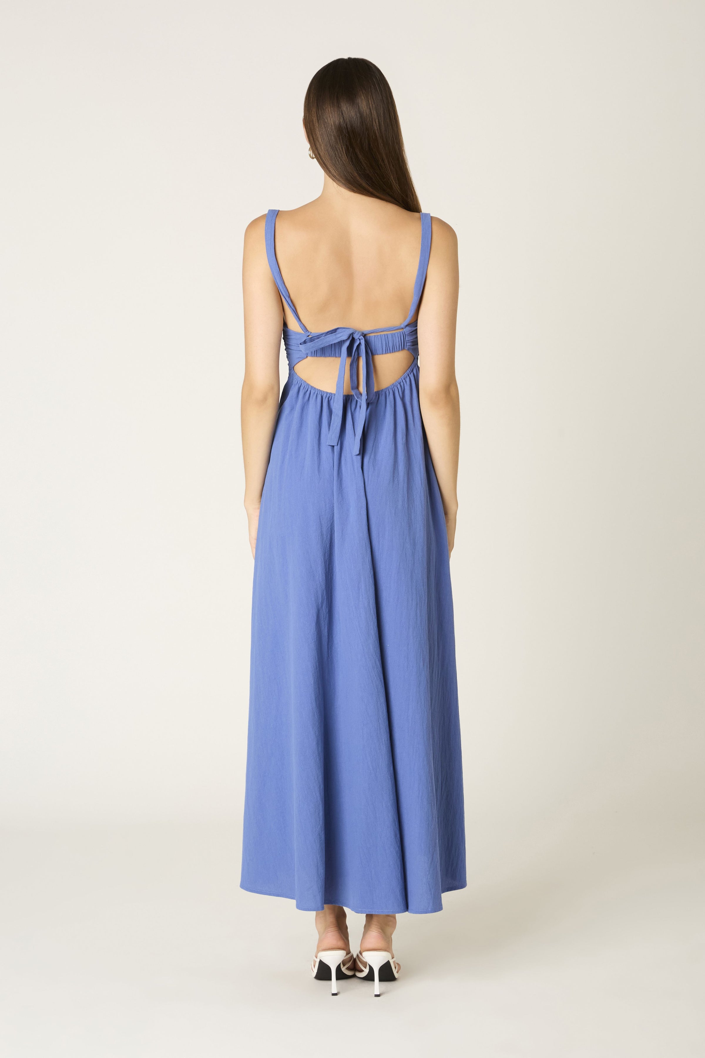 Twist Front Maxi Dress in Blue – katwalk Twist Front Maxi Dress in Blue – katwalk