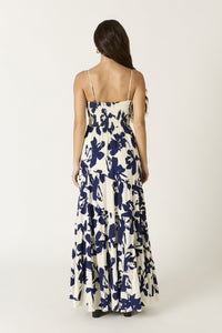 Leilani Floral Maxi Dress in Navy