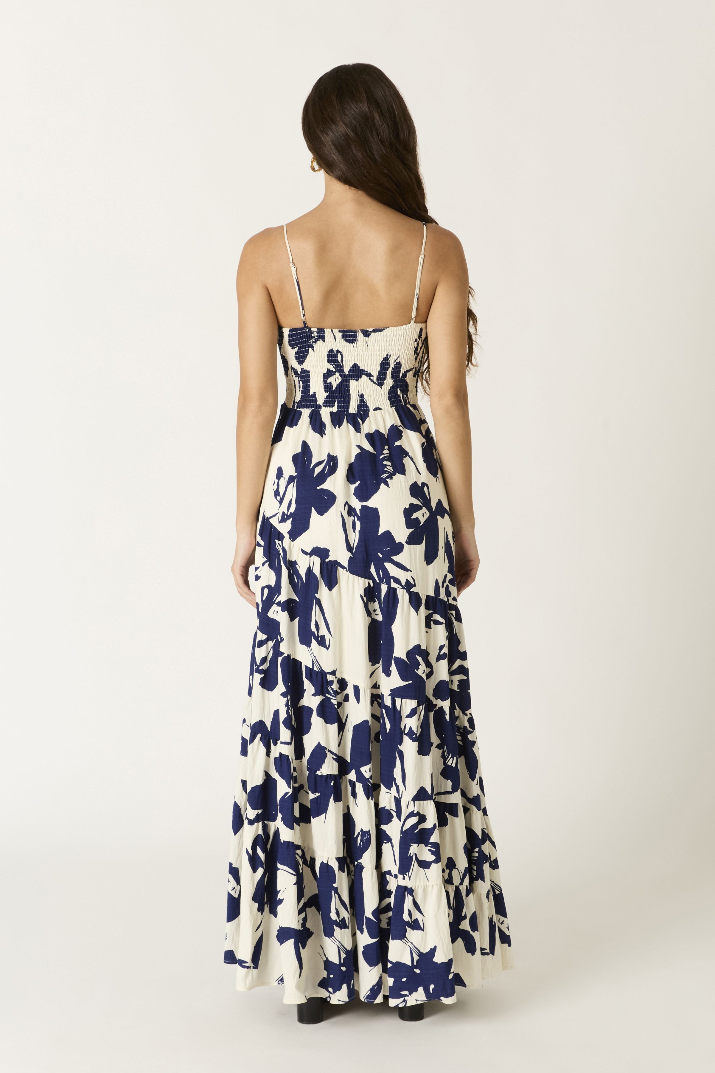Leilani Floral Maxi Dress in Navy