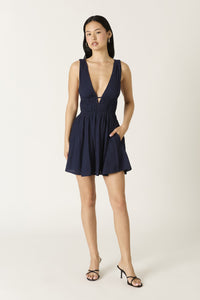 Plunging V Min iDress with Open Back