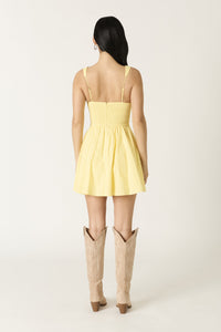 Spring Fling Pastel Mini Dress in Butter
