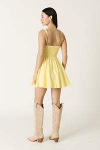 Spring Fling Pastel Mini Dress in Butter