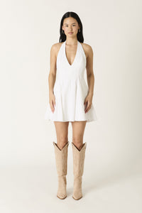 Eloise Halter White Mini Dress