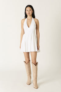 Eloise Halter White Mini Dress
