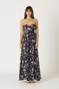 Adriatic Twisted Sweetheart Cutout Maxi Dress