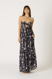 Adriatic Twisted Sweetheart Cutout Maxi Dress