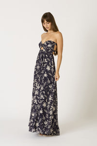 Adriatic Twisted Sweetheart Cutout Maxi Dress