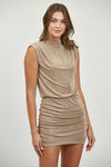 Shimmer Mink Mini Dress