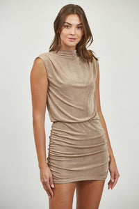Shimmer Mink Mini Dress