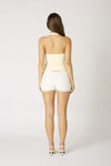 Delilah Square Neck Halter Top in Butter Yellow