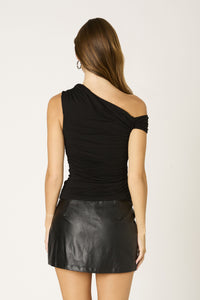 Going Out One Shoulder Black Top