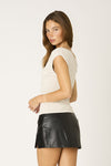 Going Out One Shoulder Ecru Top