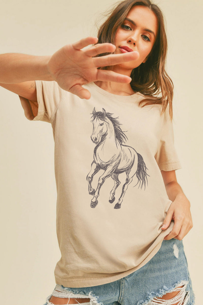 Horse Sketch Tee Shirt