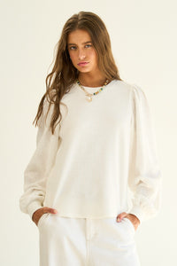 Floral Embroidered Sleeve Sweatshirt