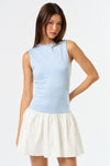It Takes Two Blue and White Mini Dress