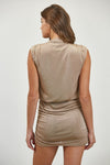Shimmer Mink Mini Dress