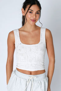 Double Lace Square Crop Top