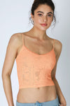 Double Lace Trim Seamless Tank MORE COLORS