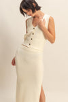 Sweater Vest and Midi Skirt Set