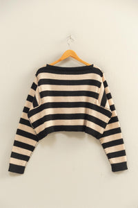 Striped Cropped Sweater