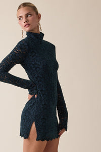 Oh La La Floral Embossed Mini Dress